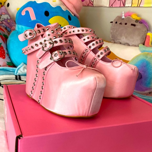 RARE!! Dolls Kill Ballet Slippers Platforms Sonata Shoes - Picture 3 of 7